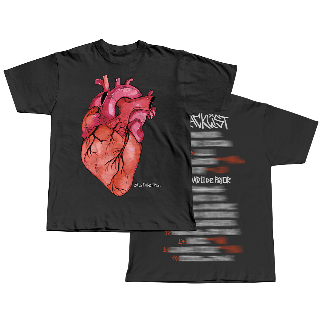 Camiseta AAUR TrackList Preta - Merch Oficial Jotapê