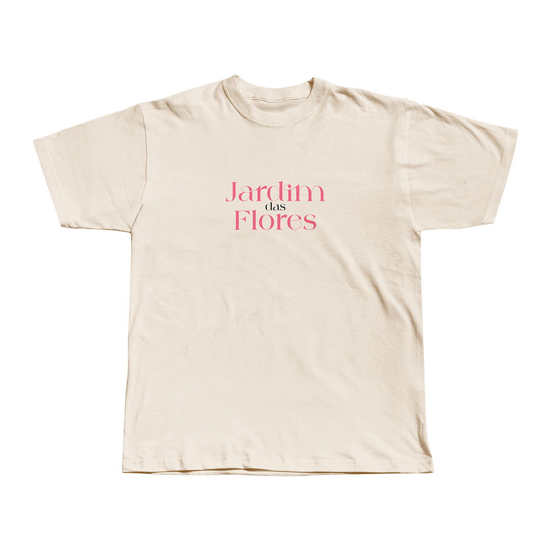 Camiseta Jardim Das Flores Off White - Merch Oficial Jotapê