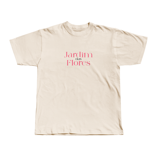 Camiseta Jardim Das Flores Off White - Merch Oficial Jotapê