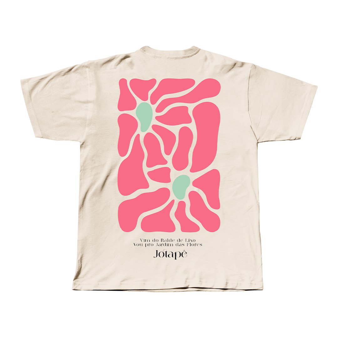 Camiseta Jardim Das Flores Off White - Merch Oficial Jotapê