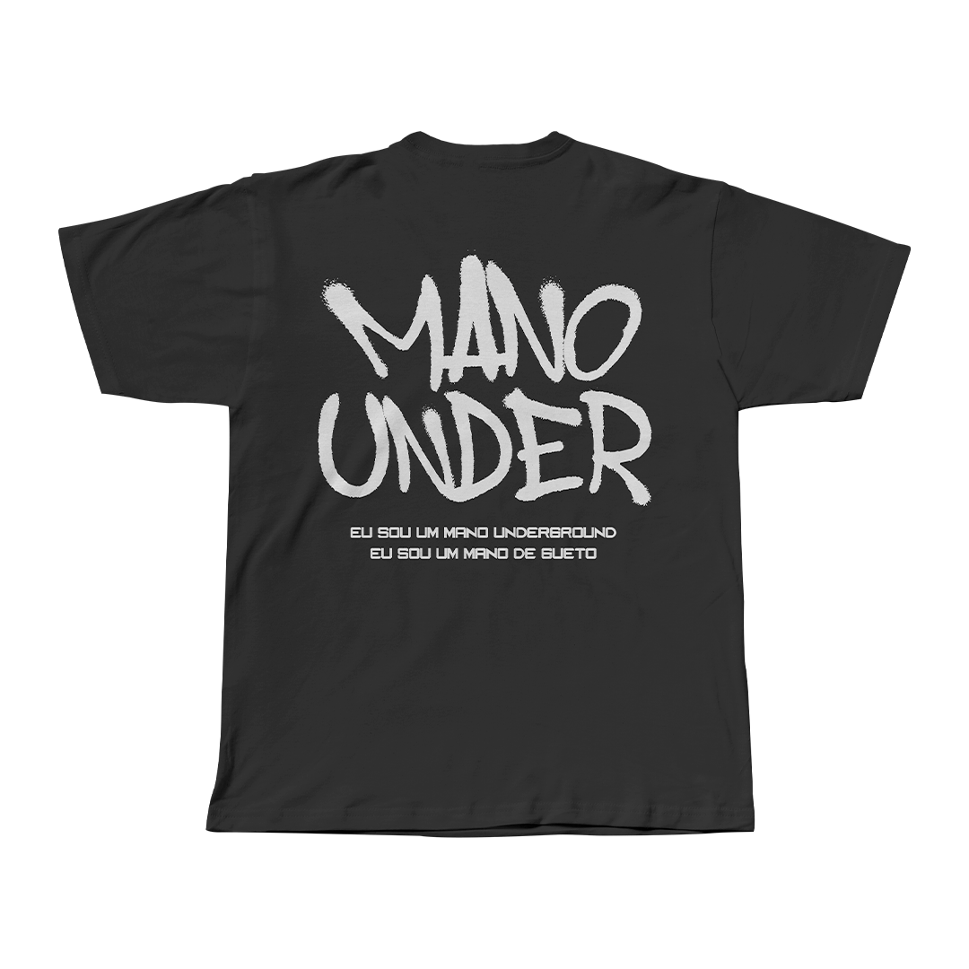 Camiseta Mano Underground Preta - Merch Oficial Jotapê
