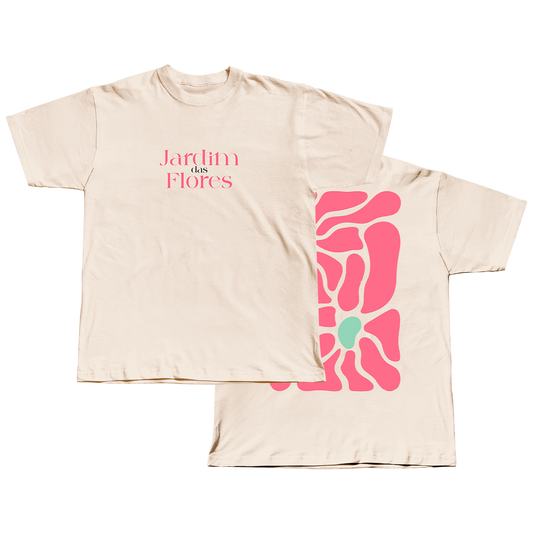 Camiseta Jardim Das Flores Off White - Merch Oficial Jotapê