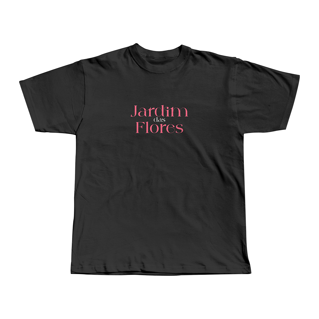 Camiseta Jardim Das Flores Preta - Merch Oficial Jotapê